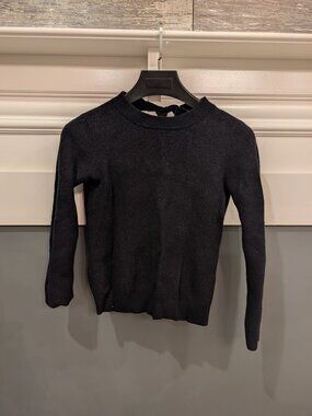 Wilfred black tie-back sweater, women's S